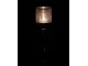 Růžový skleněný svícen na nožičce s ornamenty - Ø 7*25cm J-Line by Jolipa