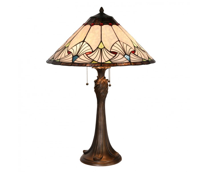 Stolní lampa Tiffany Ventilateur - Ø 51*78 cm Clayre & Eef
