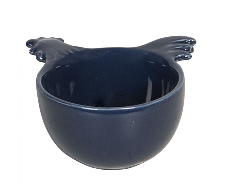 Modrá keramická miska s kohoutkem - 9*9*5 cm Clayre & Eef