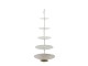 Stříbrný kovový 5-ti patrový etažér Tresa nickel - 62*56*175cm Light & Living