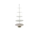 Stříbrný kovový 5-ti patrový etažér Tresa nickel - 62*56*175cm Light & Living