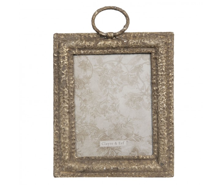 Kovový vintage fotorámeček s patinou - 23*5*28 cm / 20*25 cm Clayre & Eef