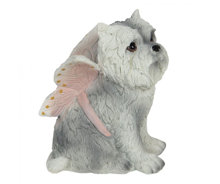 Dekorace psa s motýlími křídly - 11*10*13 cm Clayre & Eef