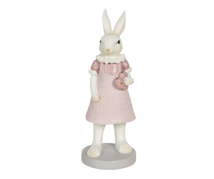 Dekorace králičí dívka se srdíčkem - 9*8*20 cm Clayre & Eef