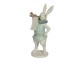 Velikonoční dekorační soška králíka s trubkou - 12*12*29 cm Clayre & Eef