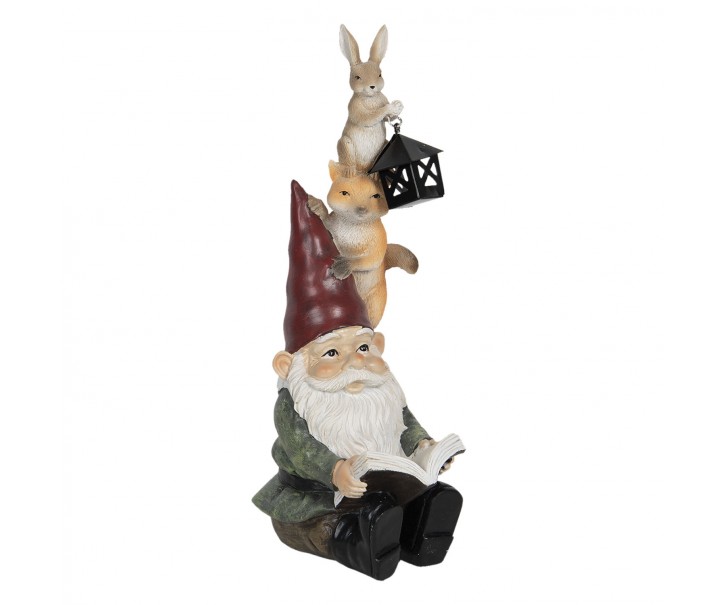 Dekorace trpaslík se zvířátky - 11*8*26 cm Clayre & Eef
