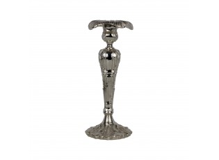 Stříbrný barokní kovový svícen Baroque - 33cm