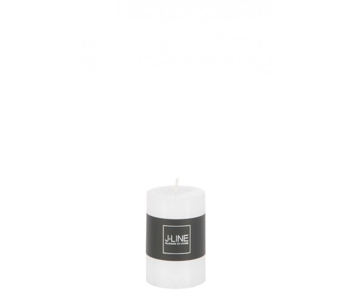 Bílá svíčka White válec S - Ø 5*7,5 cm/18h J-Line by Jolipa