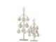 Skleněný stromek se stříbrnými koulemi Baubles Stars – Ø 12*30 cm J-Line by Jolipa