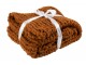 Pletený hnědý pléd Tricot orange brown - 152*127 cm J-Line by Jolipa