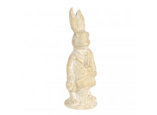 Velikonoční dekorace králíka v krémovo-žlutém provedení Métallique - 4*4*11 cm