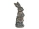 Metalická velikonoční dekorace králíka Métallique - 4*4*11 cm Clayre & Eef