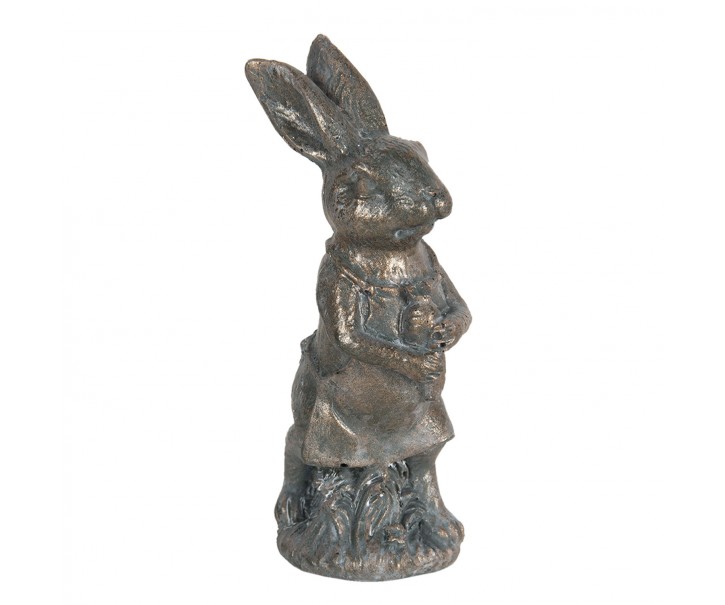 Metalická velikonoční dekorace králíka Métallique - 4*4*11 cm Clayre & Eef