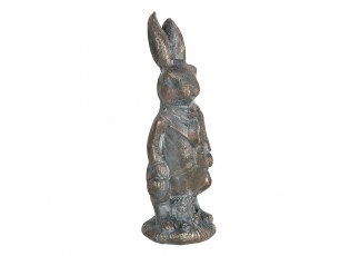 Hnědá metalická dekorace králíka Métallique - 4*4*11 cm