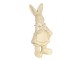 Krémová velikonoční dekorace králíka Métallique - 6*6*13 cm Clayre & Eef