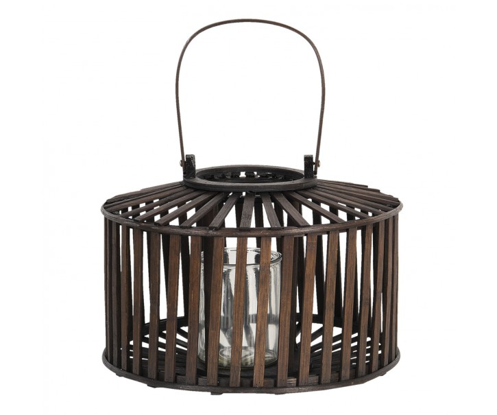 Dřevěná závěsná lucerna Eudo – Ø 33*24 cm Clayre & Eef