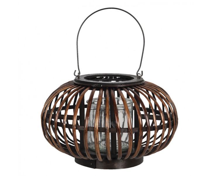 Dřevěná závěsná lucerna Eudo – Ø 34*21 cm Clayre & Eef