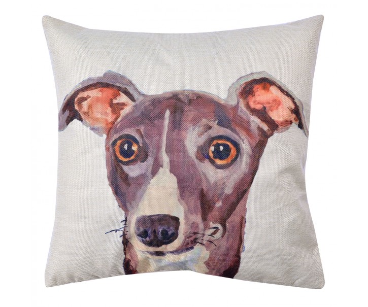 Povlak na polštář s motivem Psi - 43*43 cm Clayre & Eef