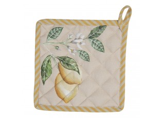 Bavlněná podložka pod hrnec s motivem citrónů Lemons & Leafs - 20*20 cm