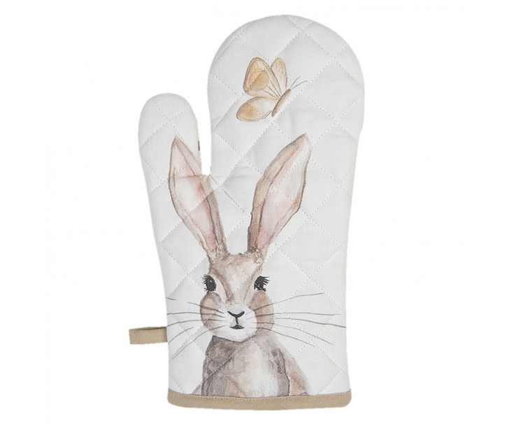 Kuchyňská chňapka s motivem králíků Rustic Easter Bunny - 16*30 cm Clayre & Eef