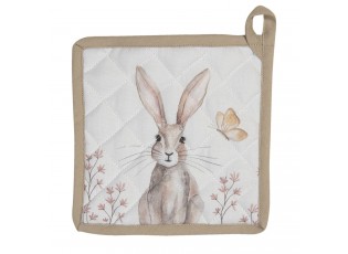 Podložka pod hrnec s motivem králíků Rustic Easter Bunny - 20*20 cm