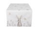 Bavlněný běhoun na stůl s motivem králíčků Rustic Easter Bunny - 50*140 cm Clayre & Eef