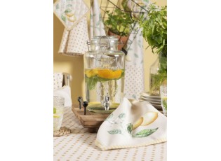 Bavlněná podložka pod hrnec s motivem citrónů Lemons & Leafs - 20*20 cm