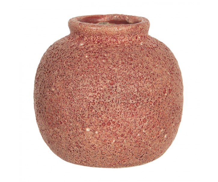 Cihlově zabarvená váza Root - Ø 8*8 cm Clayre & Eef