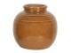 Hnědá glazurovaná váza - Ø 8*8 cm Clayre & Eef