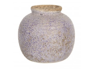 Retro váza s nádechem fialové a odřeninami - Ø 8*8 cm 