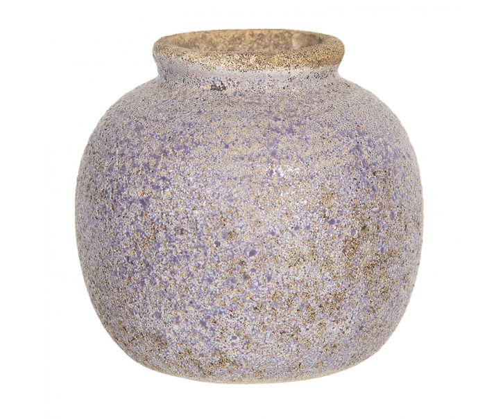 Retro váza s nádechem modré a odřeninami - Ø 8*8 cm Clayre & Eef