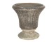 Hnědý keramický květináč s patinou v antickém stylu Tasse – Ø 13*13 cm Clayre & Eef