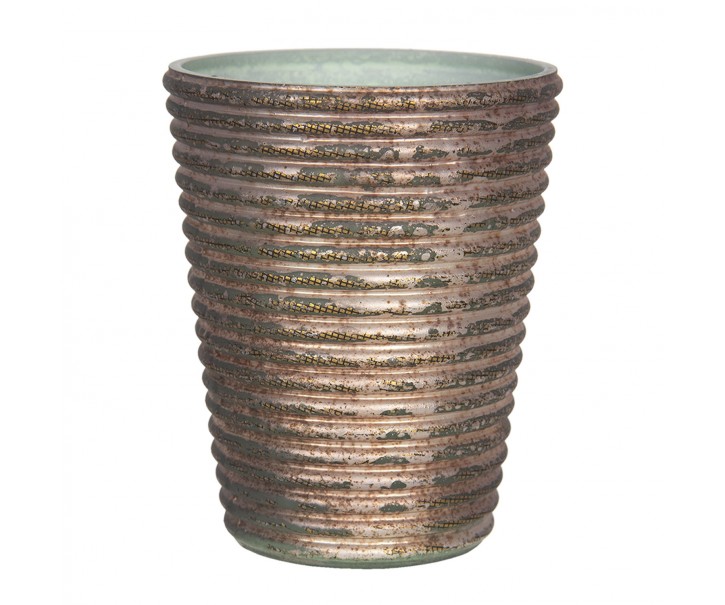 Skleněný svícen na čajovou svíčku Mirla - Ø 11*9 cm Clayre & Eef