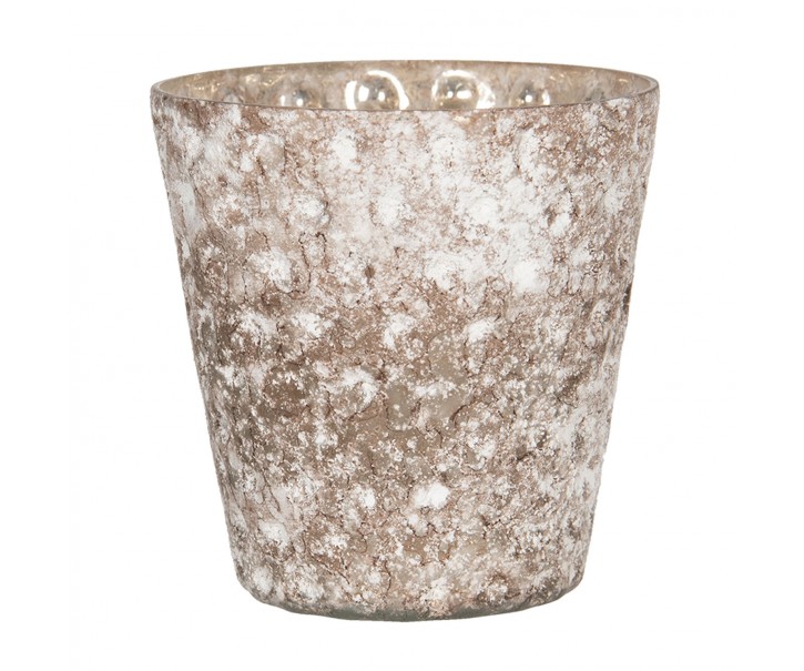 Skleněný svícen na čajovou svíčku Claire - Ø 10*10 cm Clayre & Eef