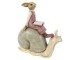 Dekorace sedící králičí dívka na šnekovi - 15*8*16 cm Clayre & Eef