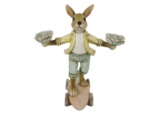 Dekorace králík na skateboardu - 14*11*16 cm