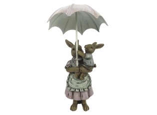 Velikonoční dekorace králíků pod deštníkem - 8*5*12 cm