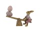 Velikonoční dekorace králíčka s vajíčky na houpačce - 16*3*12 cm Clayre & Eef
