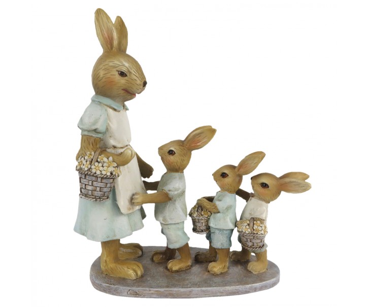 Velikonoční dekorace králičí rodiny - 17*7*19 cm Clayre & Eef