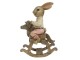 Dekorace králíka na houpacím koníkovi - 9*4*13 cm Clayre & Eef
