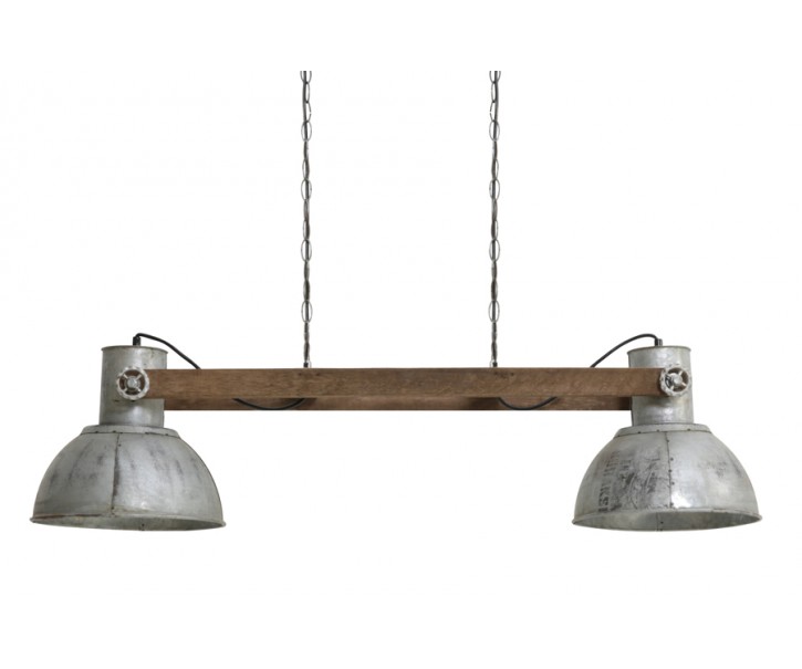 Závěsné světlo Elay 2 lampy stříbrná vintage - 110*30*30 cm Light & Living