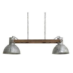 Závěsné světlo Elay 2 lampy stříbrná vintage - 110*30*30 cm