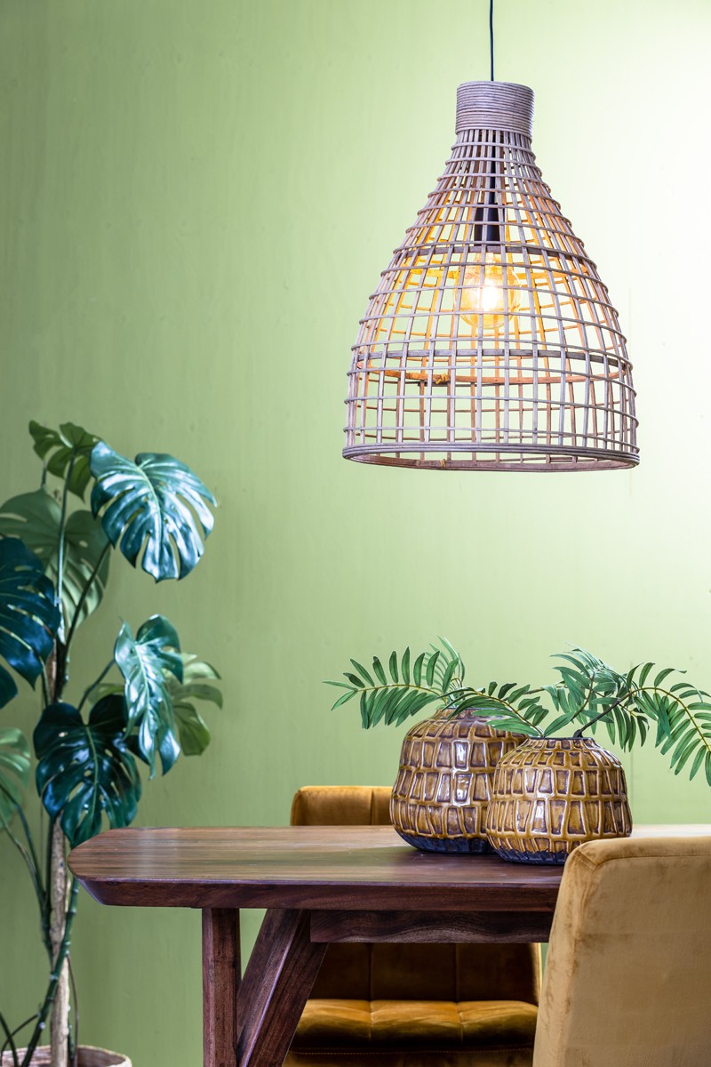 Přírodní ratanové závěsné světlo Puerto - Ø 40*51cm Light & Living Přírodní ratanové závěsné světlo Puerto - Ø 40*51cm Light & Living