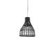 Černé ratanové závěsné světlo Puerto - Ø 34*41cm Light & Living