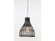 Černé ratanové závěsné světlo Puerto - Ø 34*41cm Light & Living