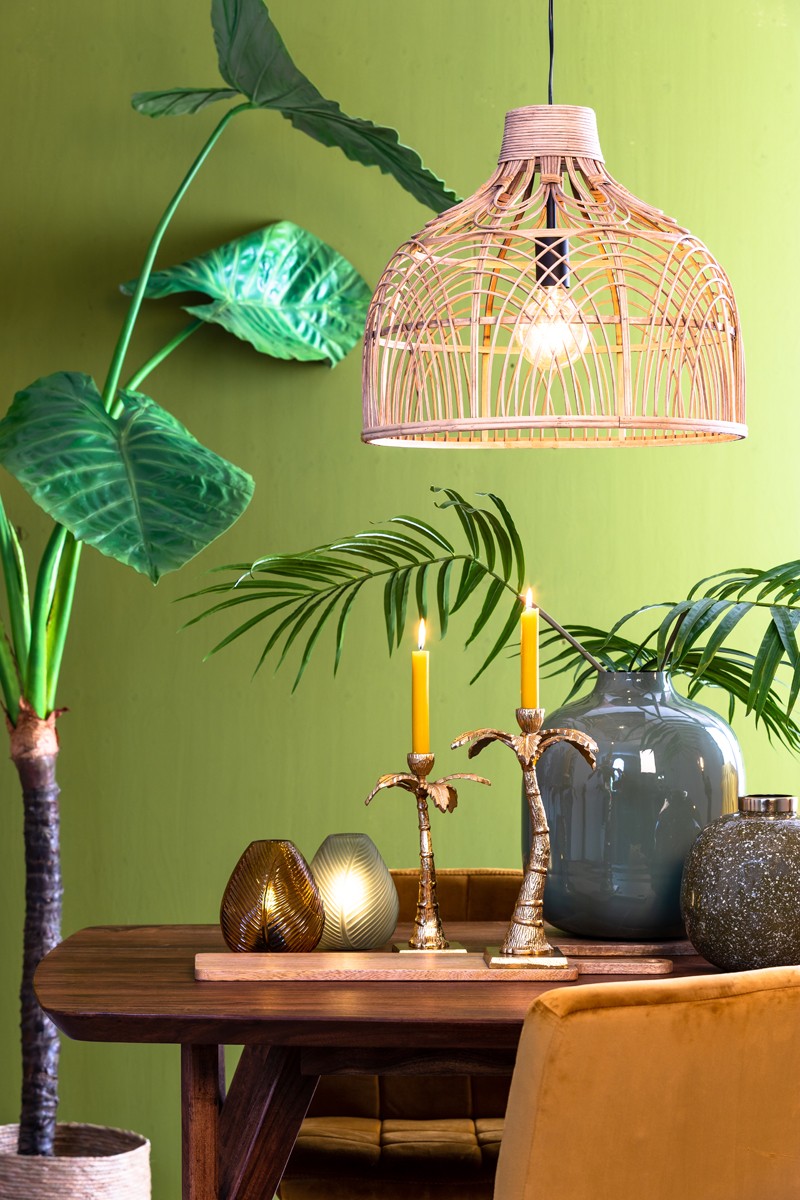 Přírodní ratanové závěsné světlo Pocita - Ø 48*43cm Light & Living Přírodní ratanové závěsné světlo Pocita - Ø 48*43cm Light & Living