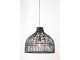 Černé ratanové závěsné světlo Pocita - Ø 48*43cm Light & Living