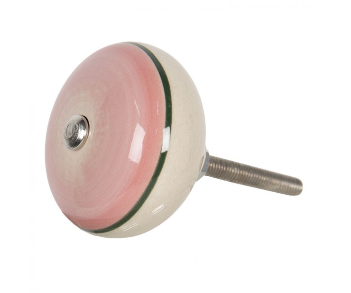 Keramická úchytka ve vintage stylu Cercle – Ø 4*3 cm Clayre & Eef