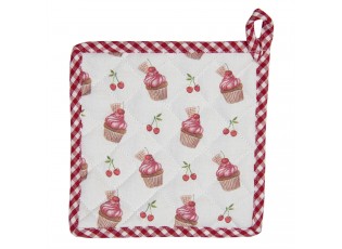 Bavlněná podložka pod hrnec Cherry Cupcake - 20*20 cm