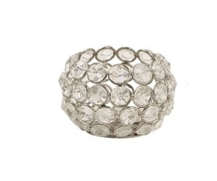 Kovový svícen vyplněný sklíčky Crystal - Ø 6*6 cm Light & Living